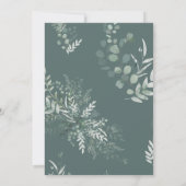 Baby in Bloom Saliegroene babyshower Kaart (Achterkant)