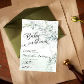 Baby in Bloom Saliegroene babyshower Kaart