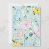 Baby in Bloom Saliegroene Babyshower Uitnodiging (Achterkant)