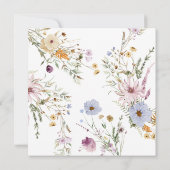 Baby in Bloom Schattige Wildflower Meisje Baby sho Kaart (Achterkant)