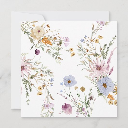 Baby in Bloom Schattige Wildflower Meisje Baby sho Kaart (Achterkant)