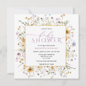 Baby in Bloom Schattige Wildflower Meisje Baby sho Kaart (Voorkant)