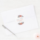 Baby in Bloom Schattigee Perzik Tuin Rustiek Ronde Sticker (Envelop)