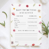 Baby in Bloom Shower Baby Voorspellingen Game Kaar Kaart