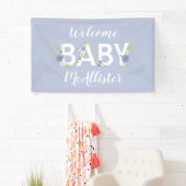 Baby in Bloom Shower Blue  Flowers Boy Spandoek (Insitu)