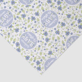 Baby in Bloom Shower Blue  Flowers Boy Tissuepapier (Detail)