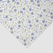 Baby in Bloom Shower Blue  Flowers Boy Tissuepapier (Detail)