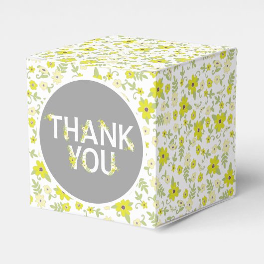 Baby in Bloom Shower  Flower Gender Neutral Bedankdoosjes (Voorkant Zijde)