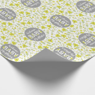 Baby in Bloom Shower  Flower Gender Neutral Cadeaupapier