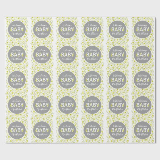 Baby in Bloom Shower Flower Gender Neutral Cadeaupapier (Vlak)