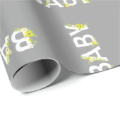 Baby in Bloom Shower  Flower Gender Neutral Cadeaupapier (Rol Hoek)