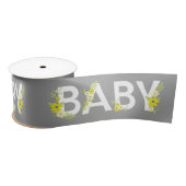 Baby in Bloom Shower  Flower Gender Neutral Satijnen Lint (Spoel)