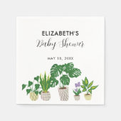 Baby in Bloom Shower Greenery Botanical Servet (Voorkant)