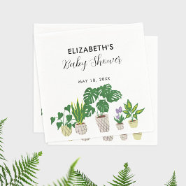 Baby in Bloom Shower Greenery Botanical Servet