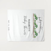 Baby in Bloom Shower Greenery Botanical Wandkleed (Voorkant (horizontaal))