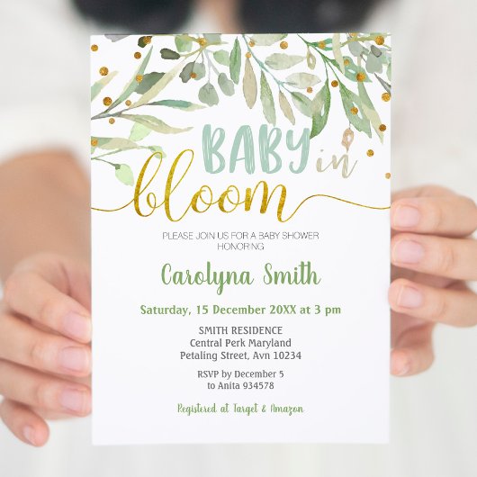 Baby in Bloom Shower Kaart