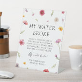 Baby in Bloom Shower Mijn Water Broke Game Reclamebord Met Voetstuk (Insitu)