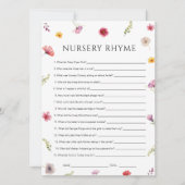 Baby in Bloom Shower Nursery Rhyme Game Kaart (Voorkant)