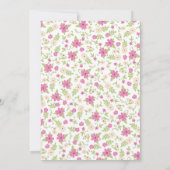 Baby in Bloom Shower Pink  Flowers Girl Kaart (Achterkant)