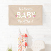 Baby in Bloom Shower Pink Flowers Girl Spandoek (Insitu)