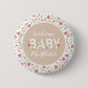 Baby in Bloom Shower Ronde Button 5,7 Cm