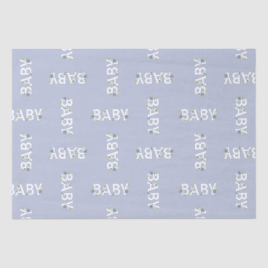 Baby in Bloom Shower Tissuepapier (Voorkant)
