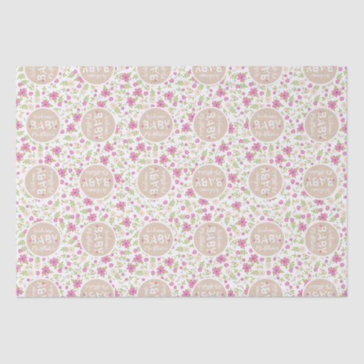 Baby in Bloom Shower Tissuepapier (Voorkant)