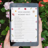 Baby in Bloom Shower Wie kent Mama Game Kaart