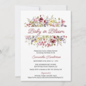 Baby in Bloom Shower Wildflower Kaart (Voorkant)