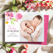 Baby in Bloom Sip and See Invitation Feestdagenkaart