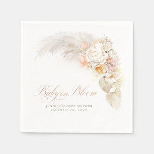 Baby in Bloom Soft Light Flowers Baby shower Servet