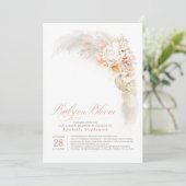 Baby in Bloom Soft Pastel Floral Baby shower Kaart (Staand voorkant)