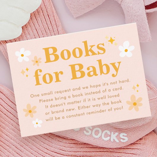 Baby in Bloom Spring Baby shower Boek Aanvraag Informatiekaartje