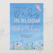 Baby in bloom. Spring Baby shower invnitation Kaart (Voorkant)