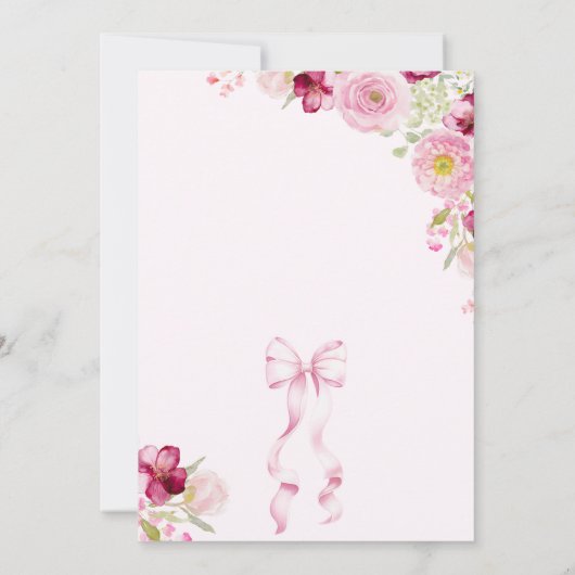 Baby in Bloom Spring Baby shower Uitnodiging (Achterkant)