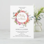 baby in bloom Spring blossom Baby shower nodigen (Staand voorkant)