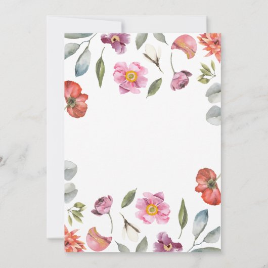 baby in bloom Spring blossom Baby shower nodigen (Achterkant)