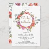 baby in bloom Spring blossom Baby shower nodigen (Voorkant / Achterkant)