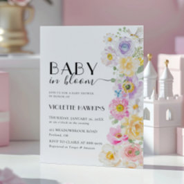 Baby in Bloom Spring Blossom Floral Baby shower Kaart