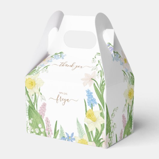 Baby in Bloom Spring Easter Baby shower Bedankdoosjes (Achterkant)