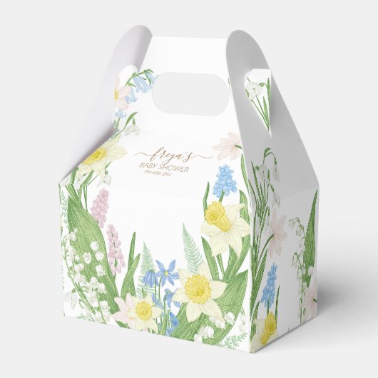 Baby in Bloom Spring Easter Baby shower Bedankdoosjes (Voorkant Zijde)