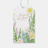 Baby in Bloom Spring Easter Baby shower Cadeaulabel (Achterkant)