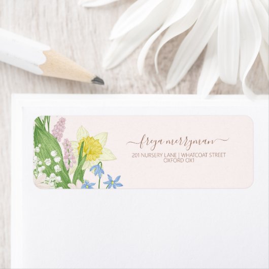 Baby in Bloom Spring Easter Baby shower Etiket (Insitu)