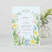 Baby in Bloom Spring Easter Baby shower Kaart (Staand voorkant)