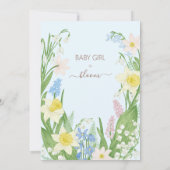 Baby in Bloom Spring Easter Baby shower Kaart (Achterkant)
