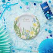 Baby in Bloom Spring Easter Baby shower Papieren Bordje (Feest)