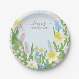 Baby in Bloom Spring Easter Baby shower Papieren Bordje