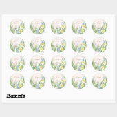 Baby in Bloom Spring Easter Baby shower Ronde Sticker (Vel)