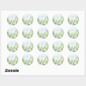Baby in Bloom Spring Easter Baby shower Ronde Sticker (Vel)