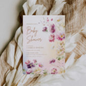 Baby in Bloom Spring Floral Baby shower Invitation Kaart